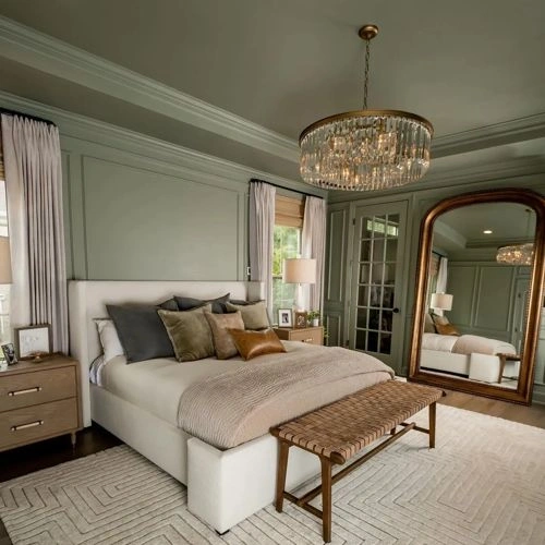 Photo of color Sherwin Williams SW 9130 Evergreen Fog