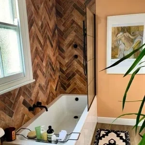 Photo of color Farrow and Ball CC8 Faded Terracotta