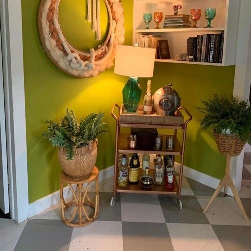 Photo of color Sherwin Williams SW 6706 Offbeat Green