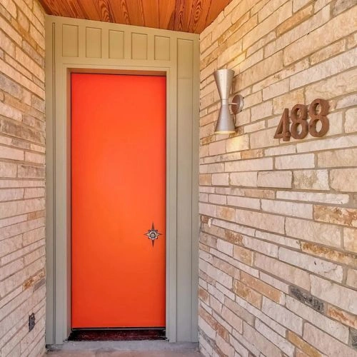 Photo of color Sherwin Williams SW 6885 Knockout Orange