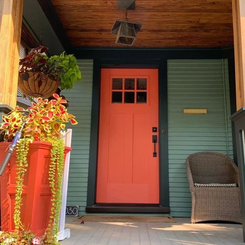 Photo of color Sherwin Williams SW 6614 Quite Coral