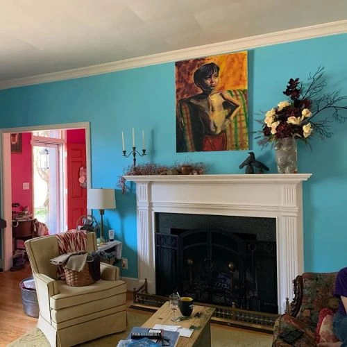 Photo of color Sherwin Williams SW 6949 Slick Blue Photo of color Sherwin Williams SW 6949 Slick Blue