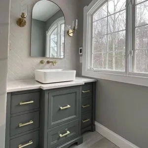 Photo of color Sherwin Williams SW 2849 Westchester Gray