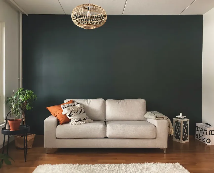 Interior with paint color Tikkurila Abyss N439