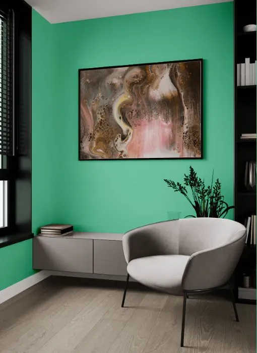 Sherwin Williams Active Green living room
