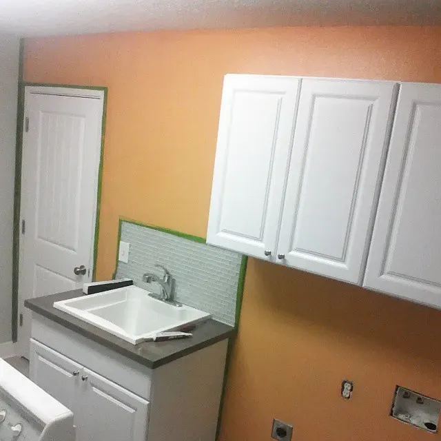 Sherwin Williams Adventure Orange wall paint 