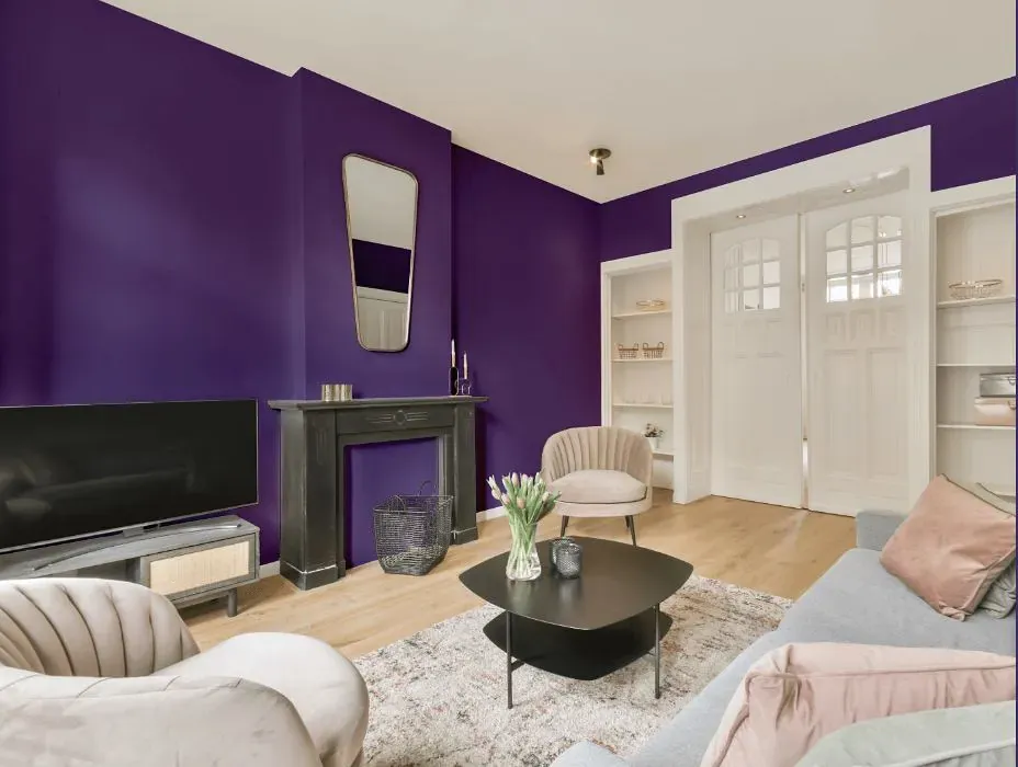 Sherwin Williams African Violet victorian house interior
