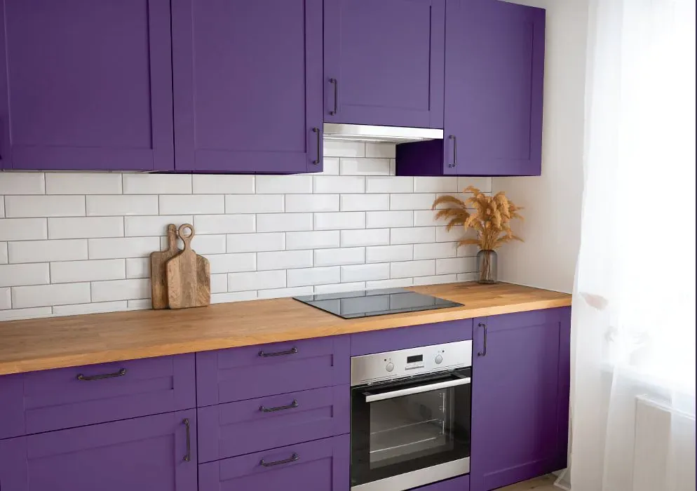Sherwin Williams African Violet kitchen cabinets