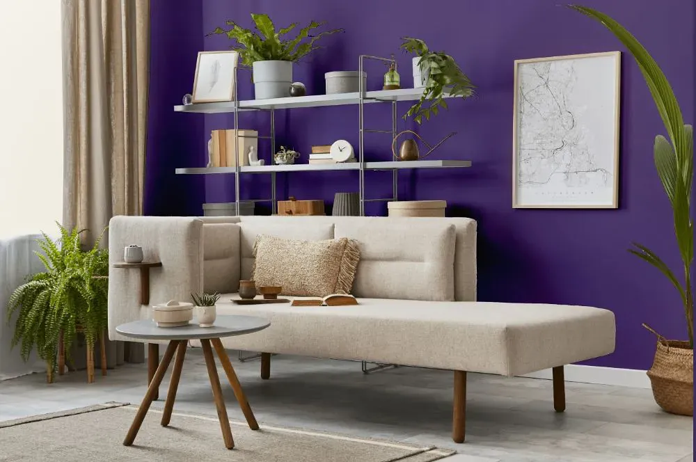 Sherwin Williams African Violet living room