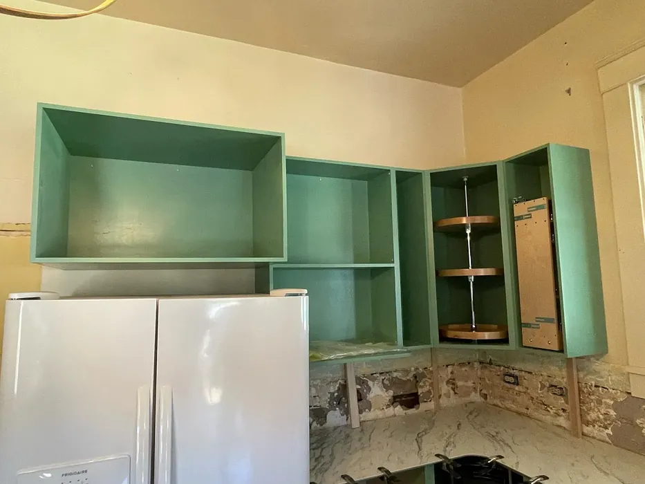 Sherwin Williams Agate Green painted furniture 