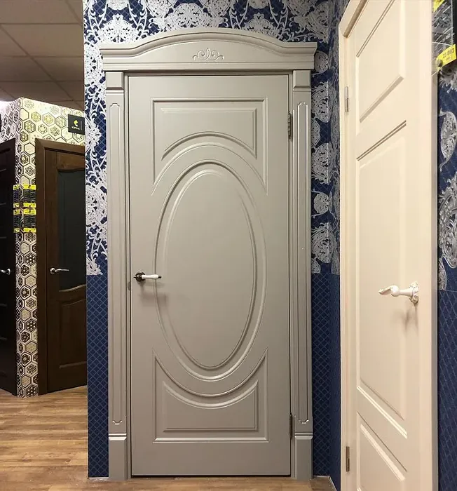 Grey victorian door with moldings RAL7038 Agate Grey