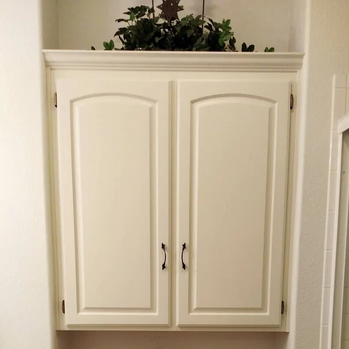 Aged White Painted Cabinets