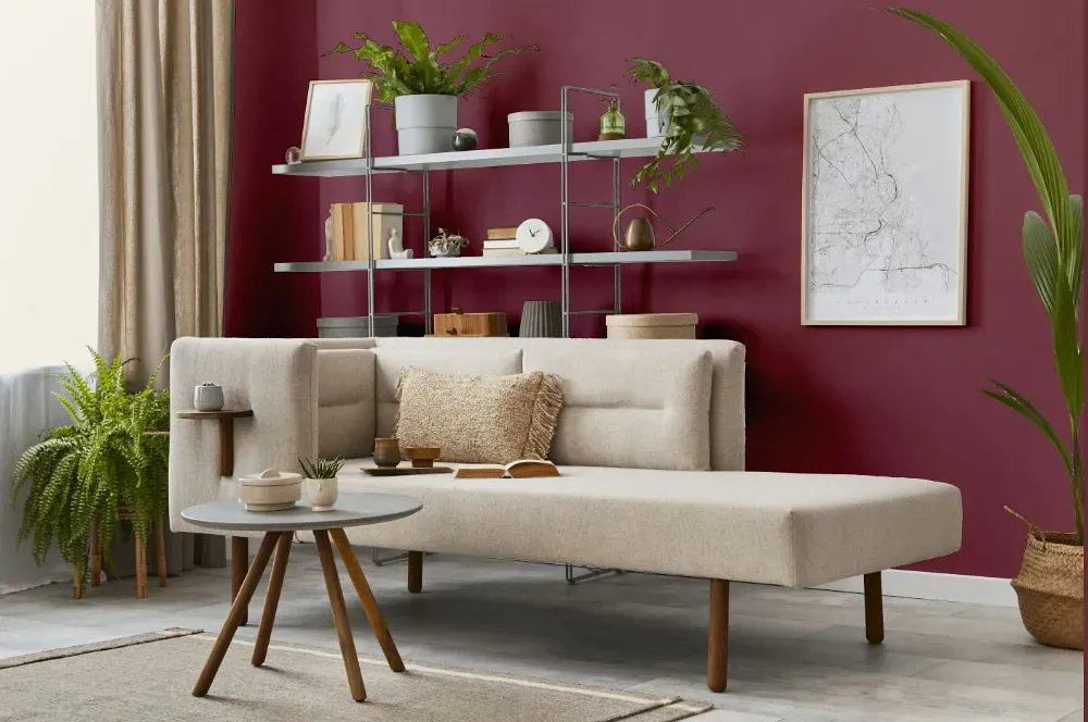 Sherwin Williams Aged Wine living room