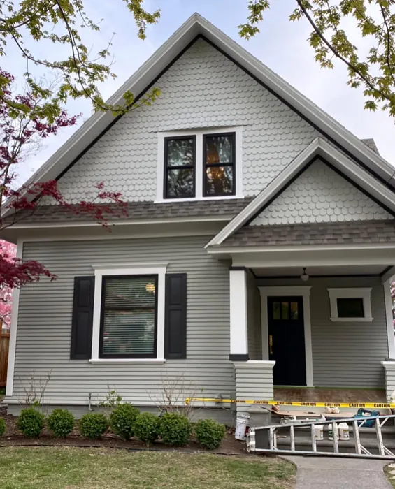 SW Aloof Gray exterior paint