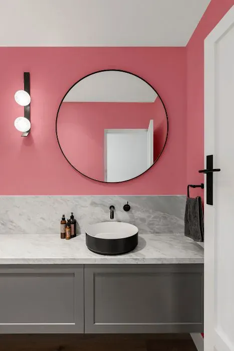 Sherwin Williams Amaryllis minimalist bathroom
