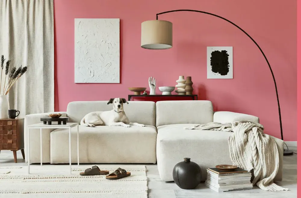 Sherwin Williams Amaryllis cozy living room