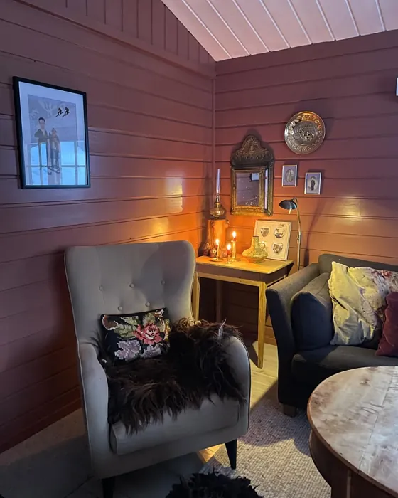 Jotun Amber Red living room interior