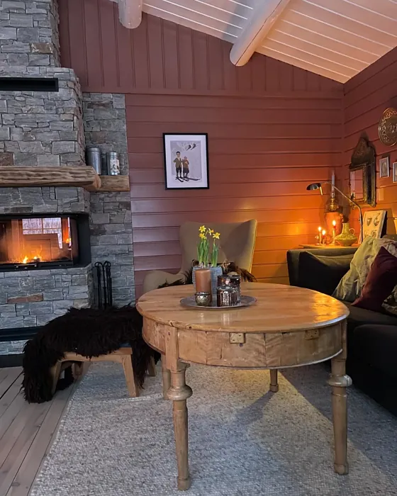 Jotun Amber Red living room photo