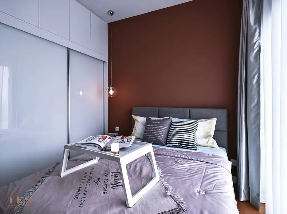 Jotun Amber Red bedroom color