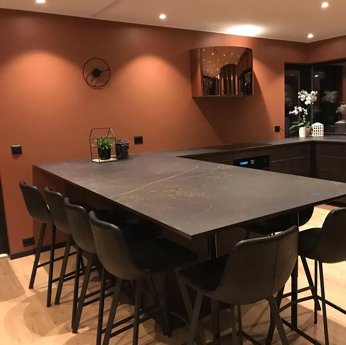 Jotun Amber Red kitchen paint