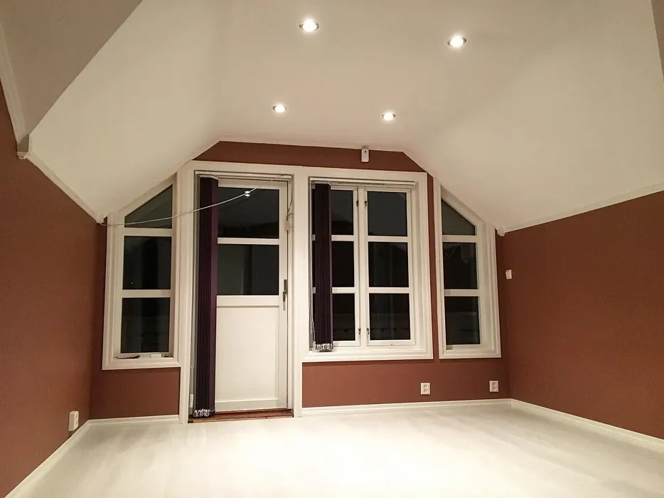 Jotun Amber Red wall paint makeover