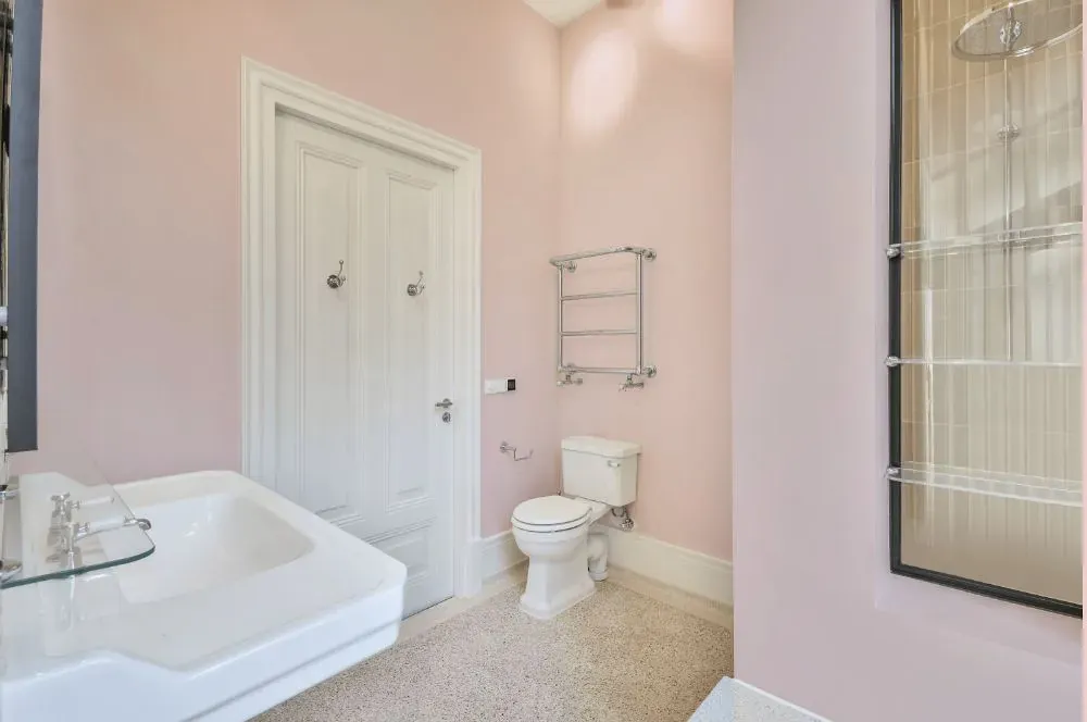 Sherwin Williams Amour Pink bathroom