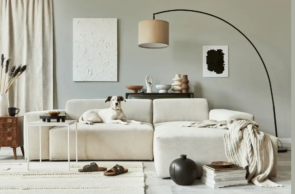 Sherwin Williams Antimony cozy living room