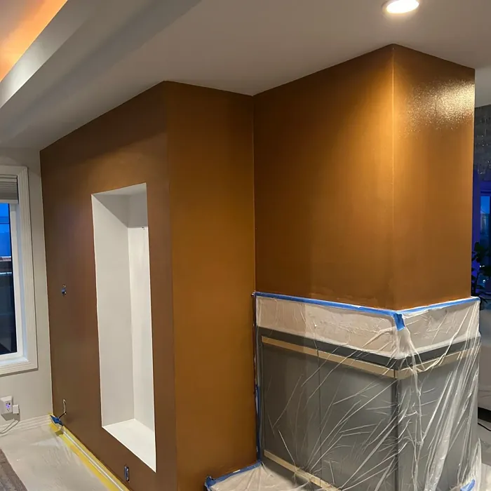 Sherwin Williams Antiquarian Brown wall paint makeover