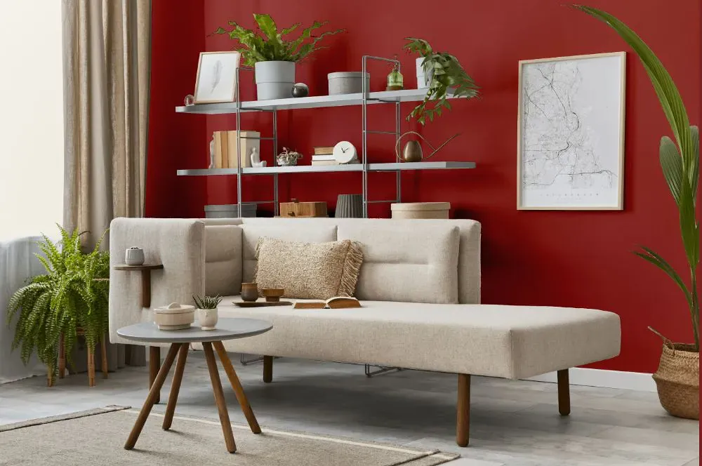 Sherwin Williams Antique Red living room