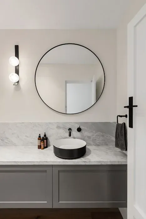 Sherwin Williams Arcade White minimalist bathroom