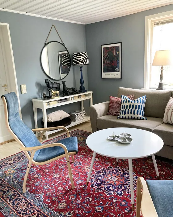 Jotun Arctic Grey eclectic living room 