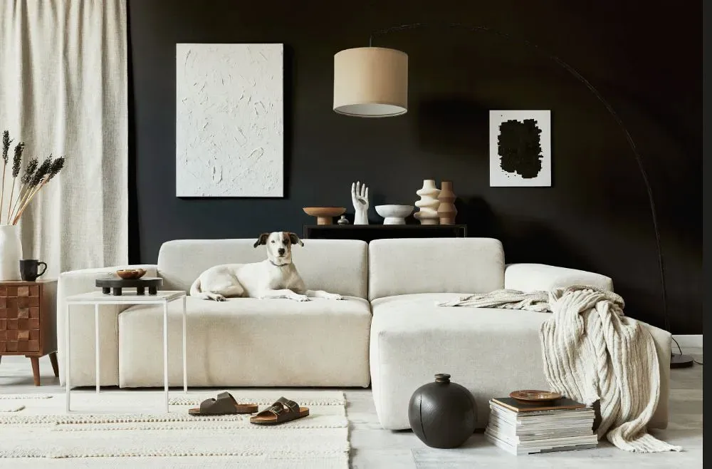 Sherwin Williams Armory cozy living room