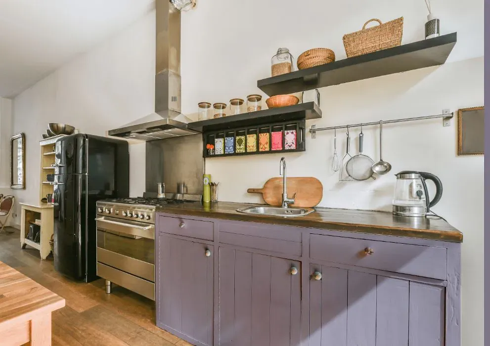 Sherwin Williams Ash Violet kitchen cabinets