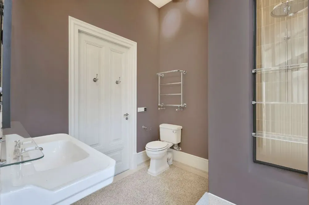 Sherwin Williams Auger Shell bathroom