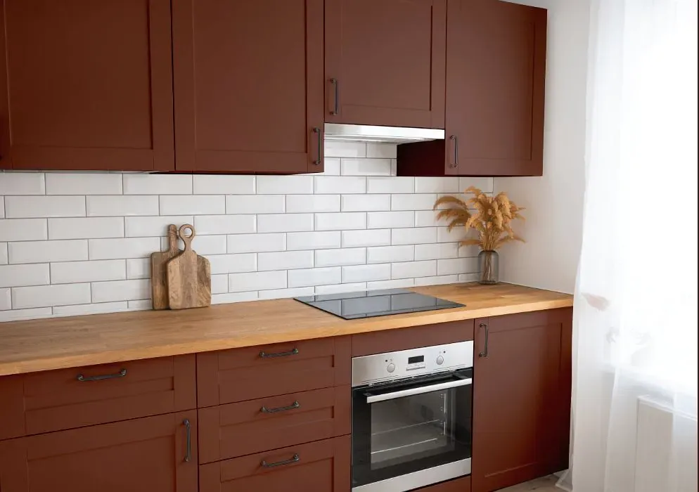 Sherwin Williams Aurora Brown kitchen cabinets