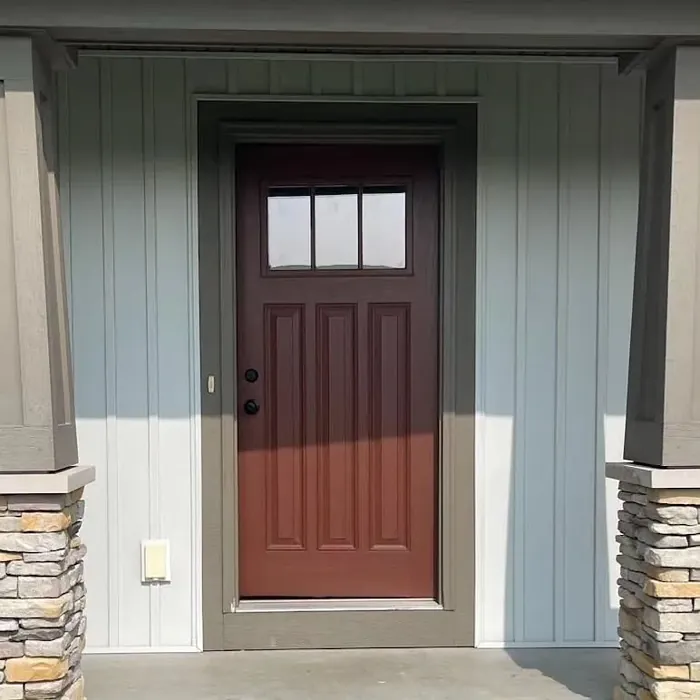 SW Aurora Brown front door color