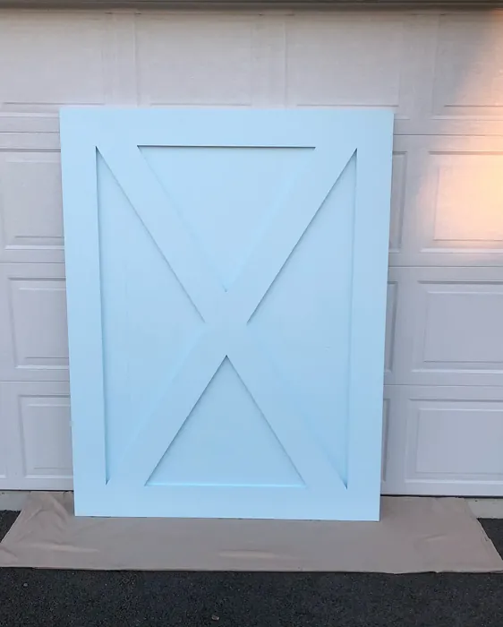 SW Aviary Blue barn door color