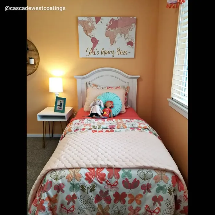 Sherwin Williams Avid Apricot kids' room paint
