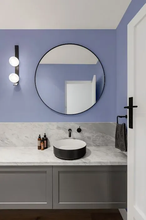 Sherwin Williams Awesome Violet minimalist bathroom