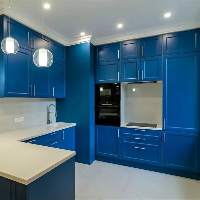 RAL 5009 kitchen cabinets color review