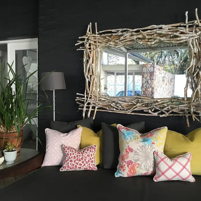 Dulux Basically Black living room paint