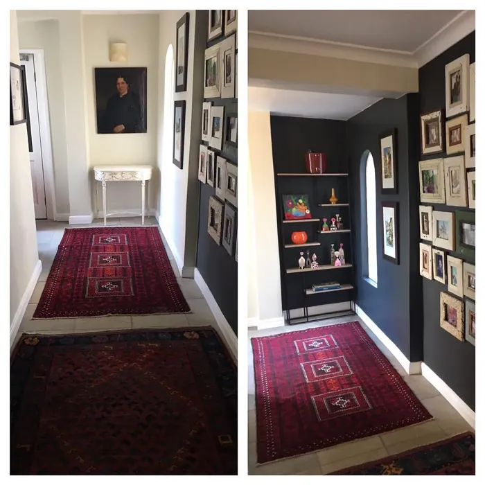 Dulux Basically Black hallway makeover