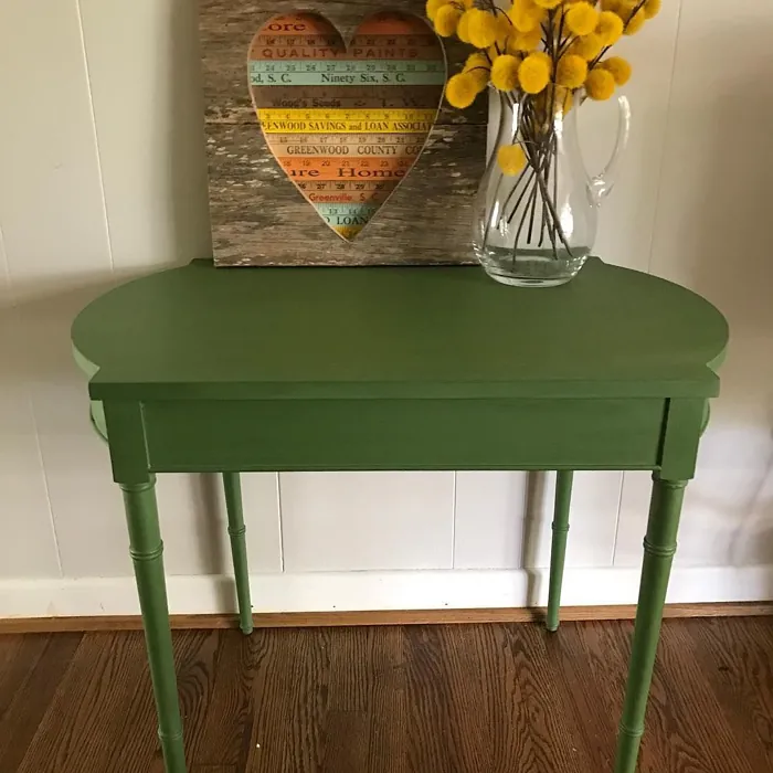 Sherwin Williams Basque Green Painted Furniture