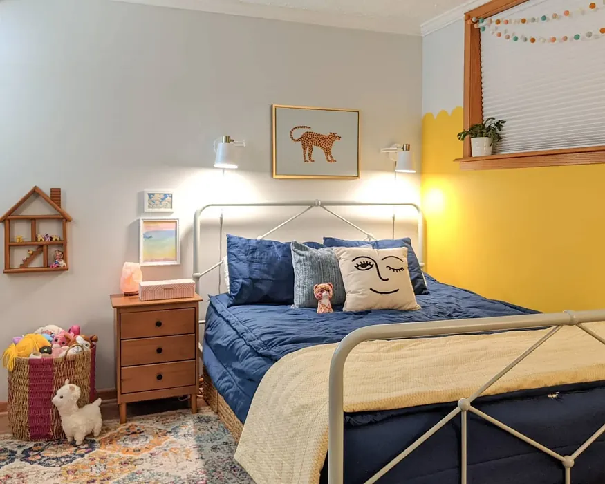 Sherwin Williams Bee kids' room scalloped wall