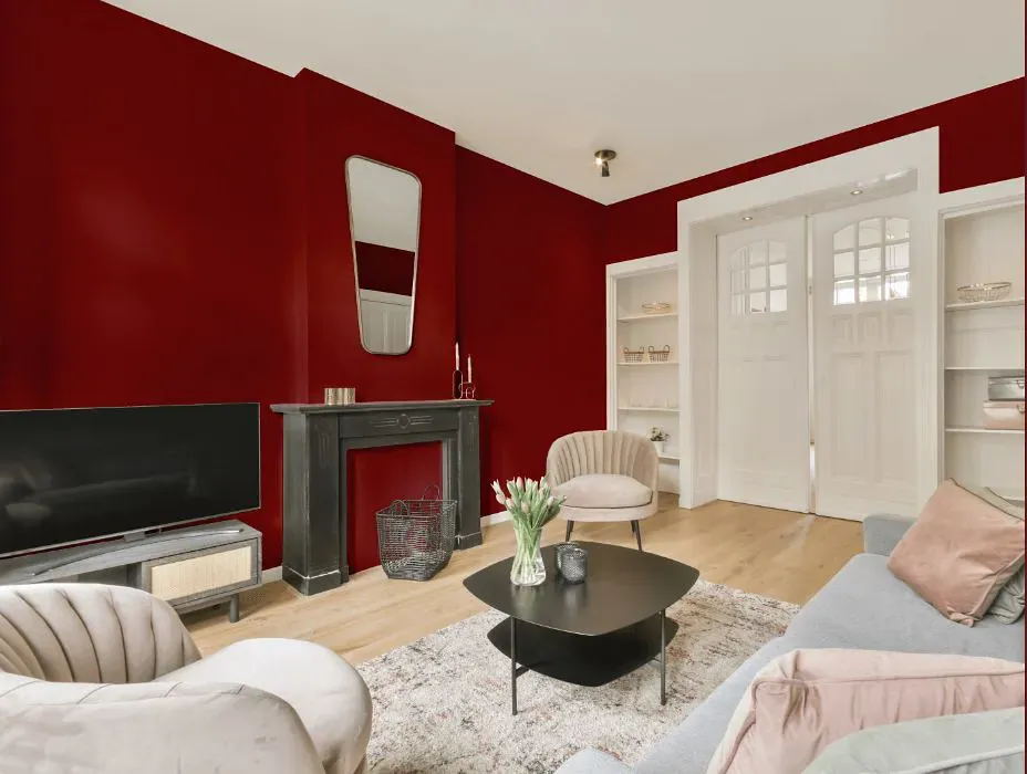 Sherwin Williams Beetroot victorian house interior