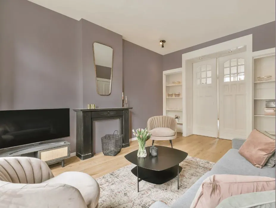 Sherwin Williams Beguiling Mauve victorian house interior