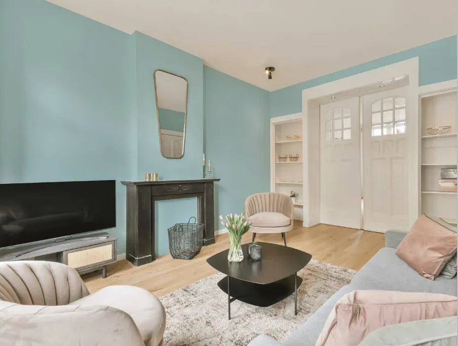 Behr Air Blue victorian house interior