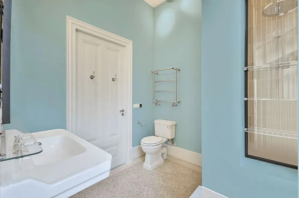 Behr Air Blue bathroom