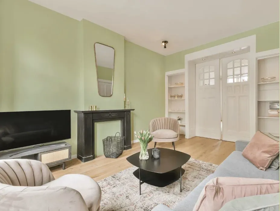 Behr Airy Green victorian house interior