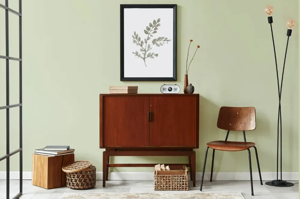 Behr Airy Green japandi interior